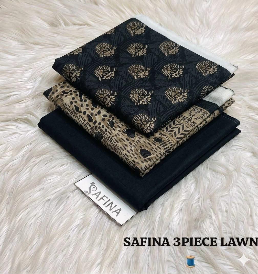 Zesh Safina Printed Lawn 3 Piece Unstitched Suit for Women – Original Summer Collection