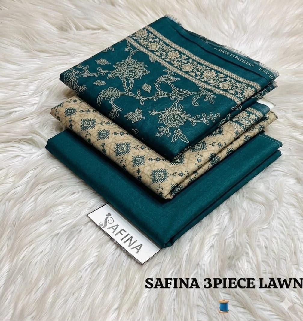 Zesh Safina Printed Lawn 3 Piece Unstitched Suit for Women – Original Summer Collection