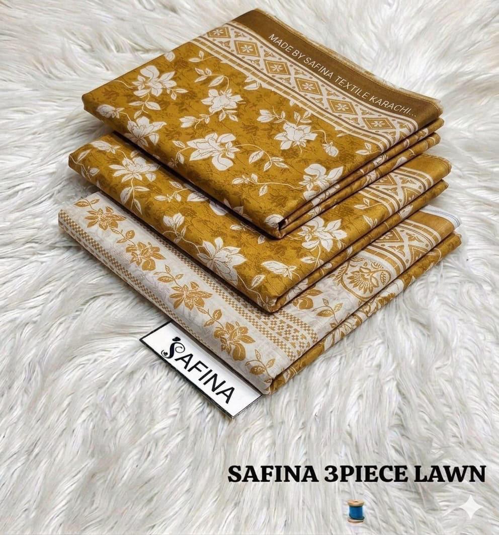 Zesh Safina Printed Lawn 3 Piece Unstitched Suit for Women – Original Summer Collection
