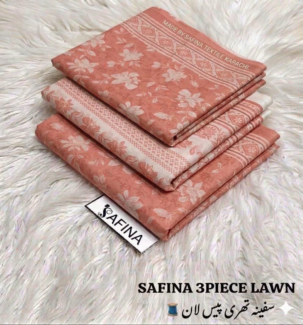 Zesh Safina Printed Lawn 3 Piece Unstitched Suit for Women – Original Summer Collection