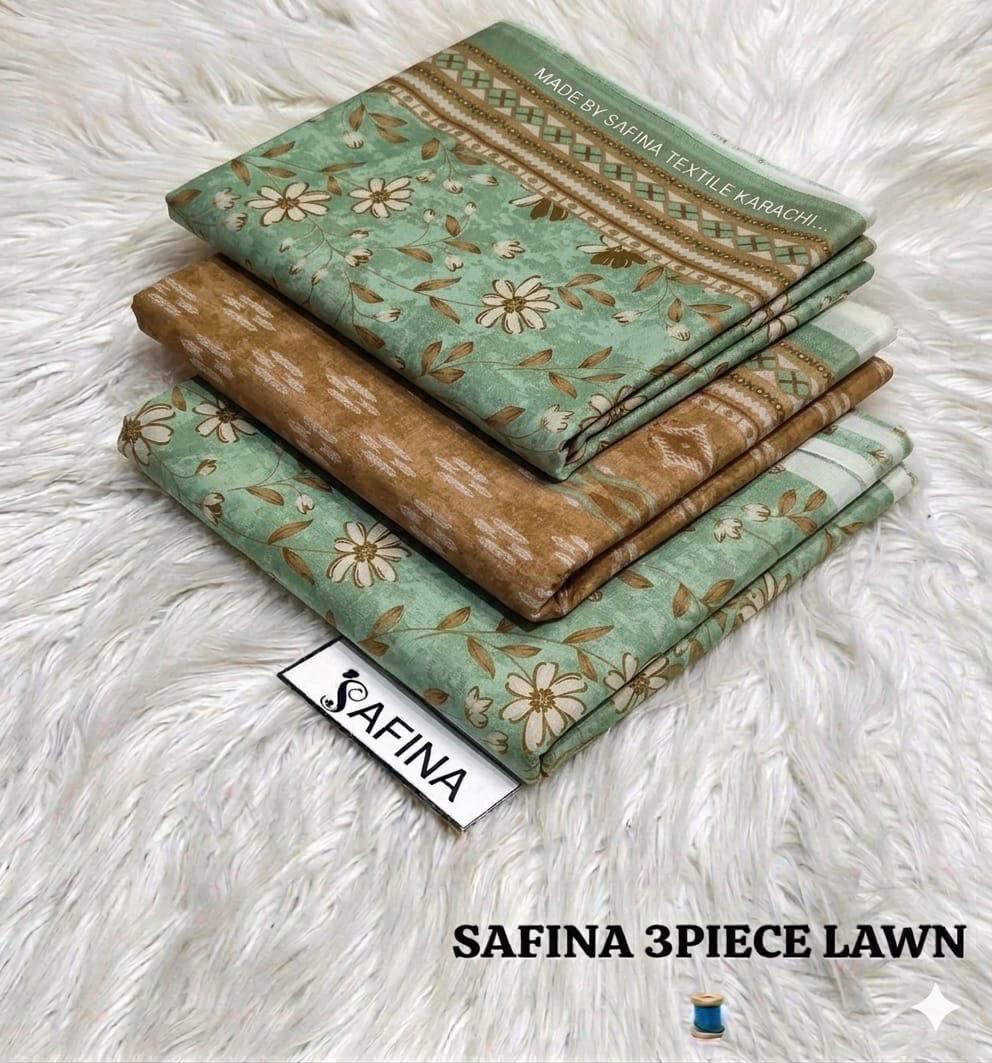 Zesh Safina Printed Lawn 3 Piece Unstitched Suit for Women – Original Summer Collection