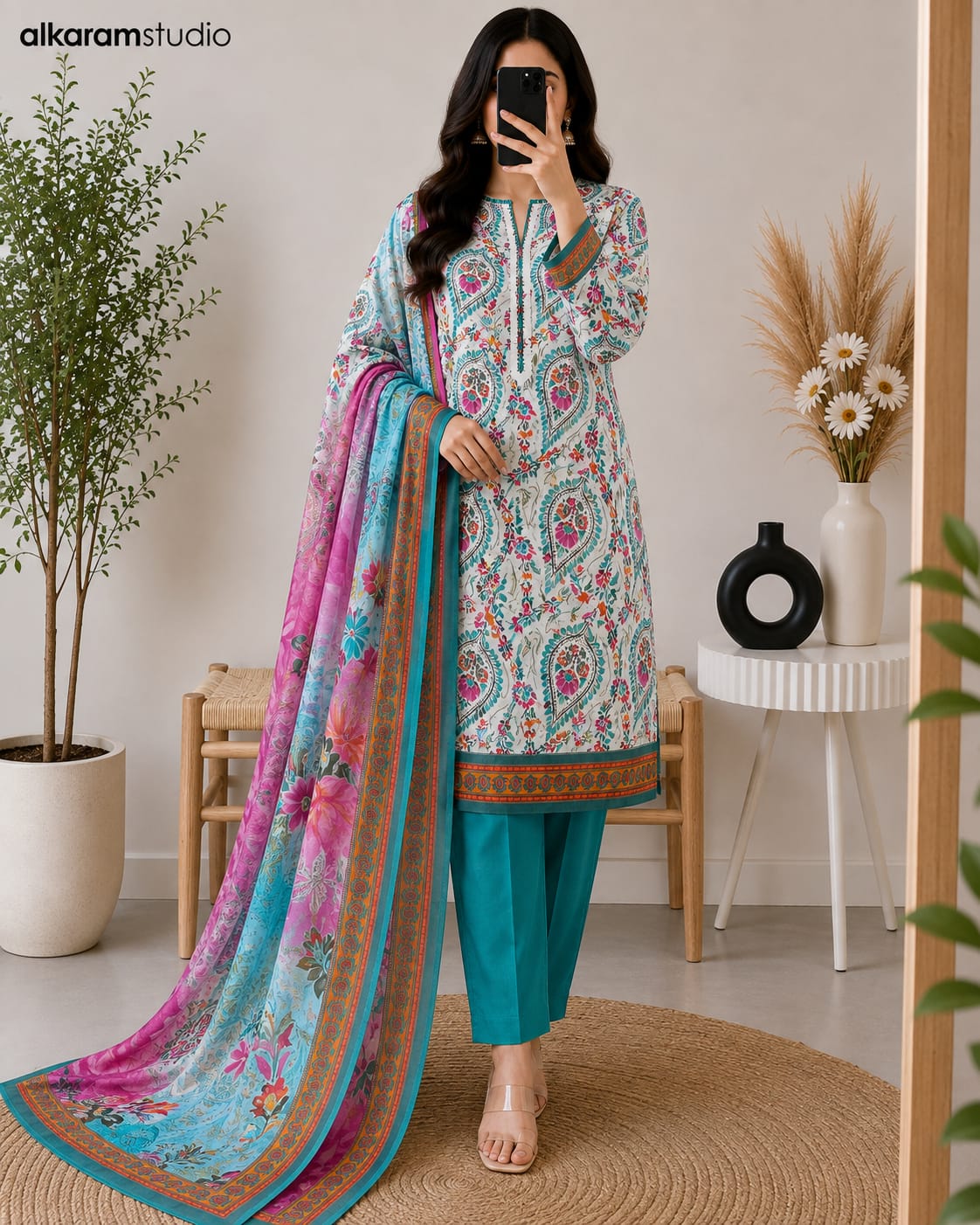2026 Lawn Collection – Digital Printed 3PC Air-Jet Lawn Suit