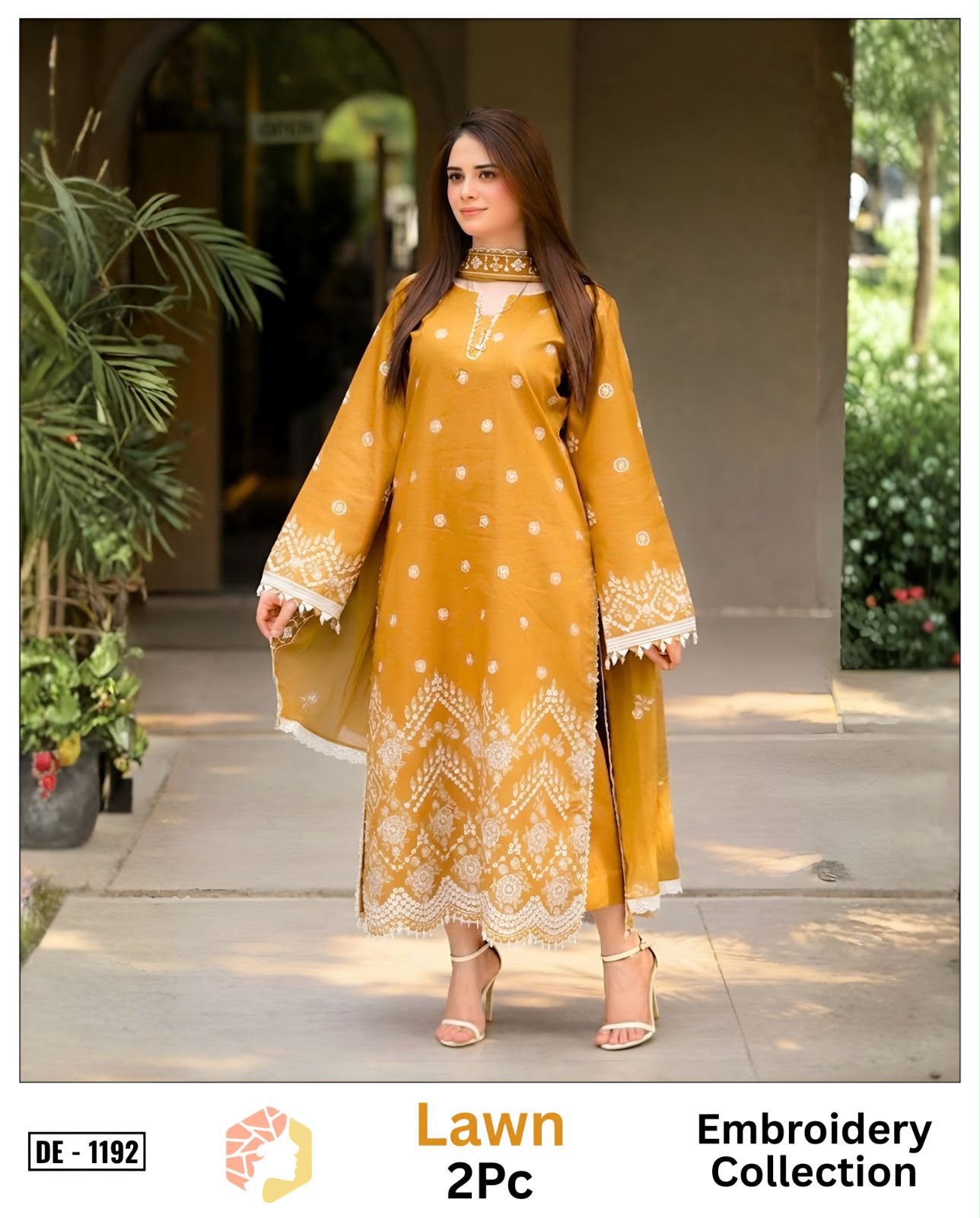 Batik AL1145 Premium Embroidered Pure Lawn Unstitched 2 Piece Suit