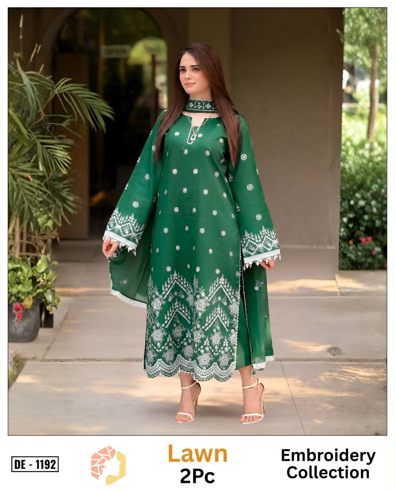 Batik AL1145 Premium Embroidered Pure Lawn Unstitched 2 Piece Suit