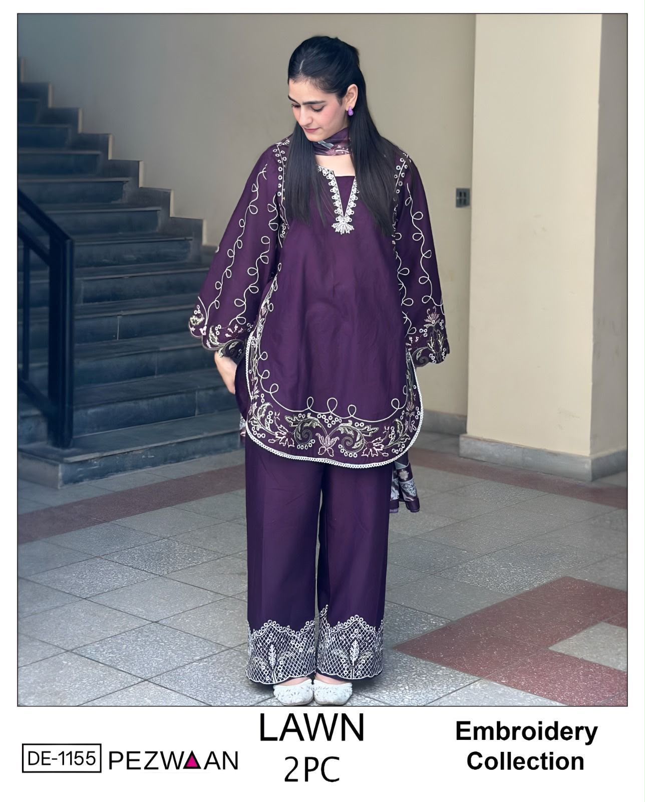 Batik AL1145 Premium Embroidered Pure Lawn Unstitched 2 Piece Suit