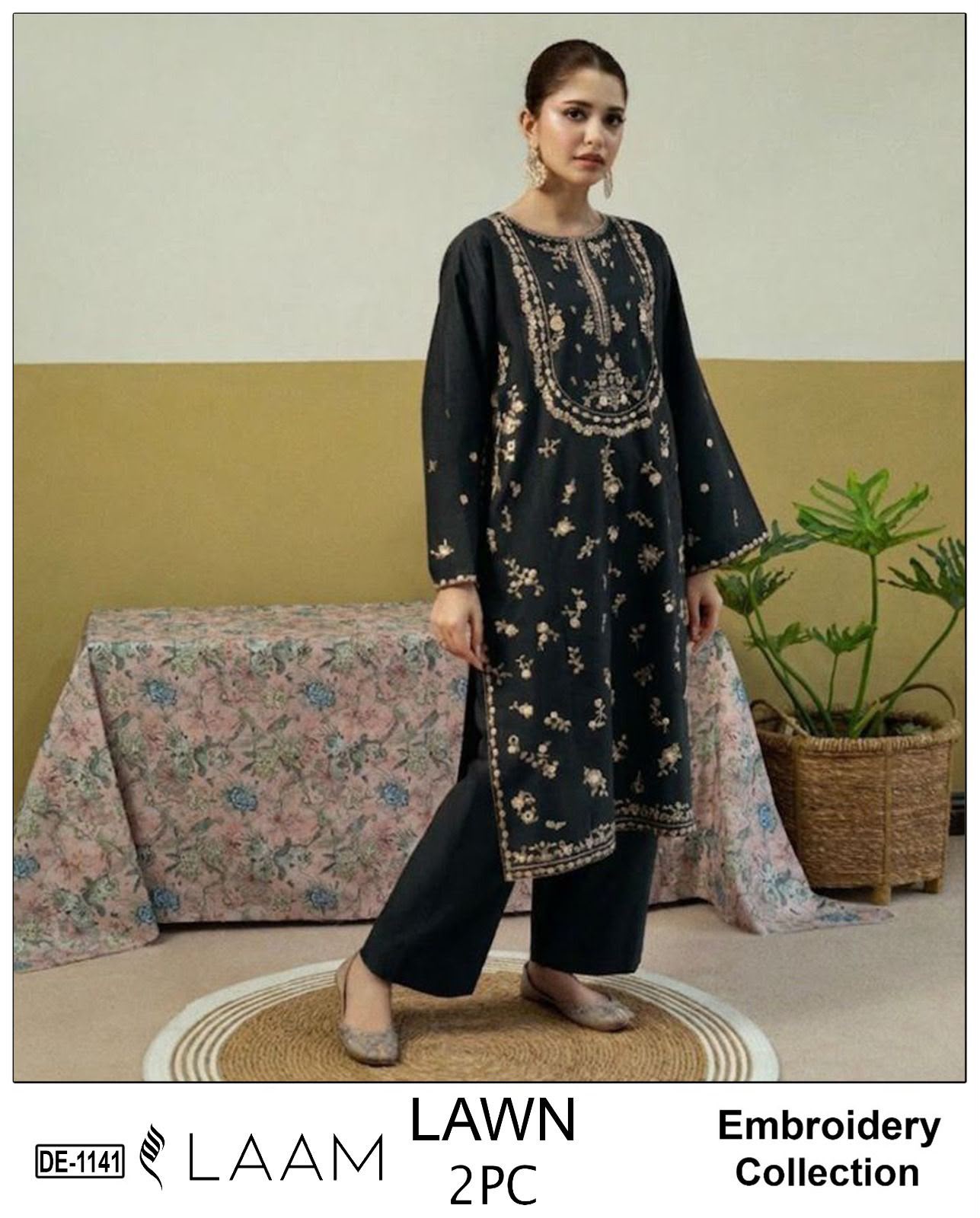 Batik AL1145 Premium Embroidered Pure Lawn Unstitched 2 Piece Suit