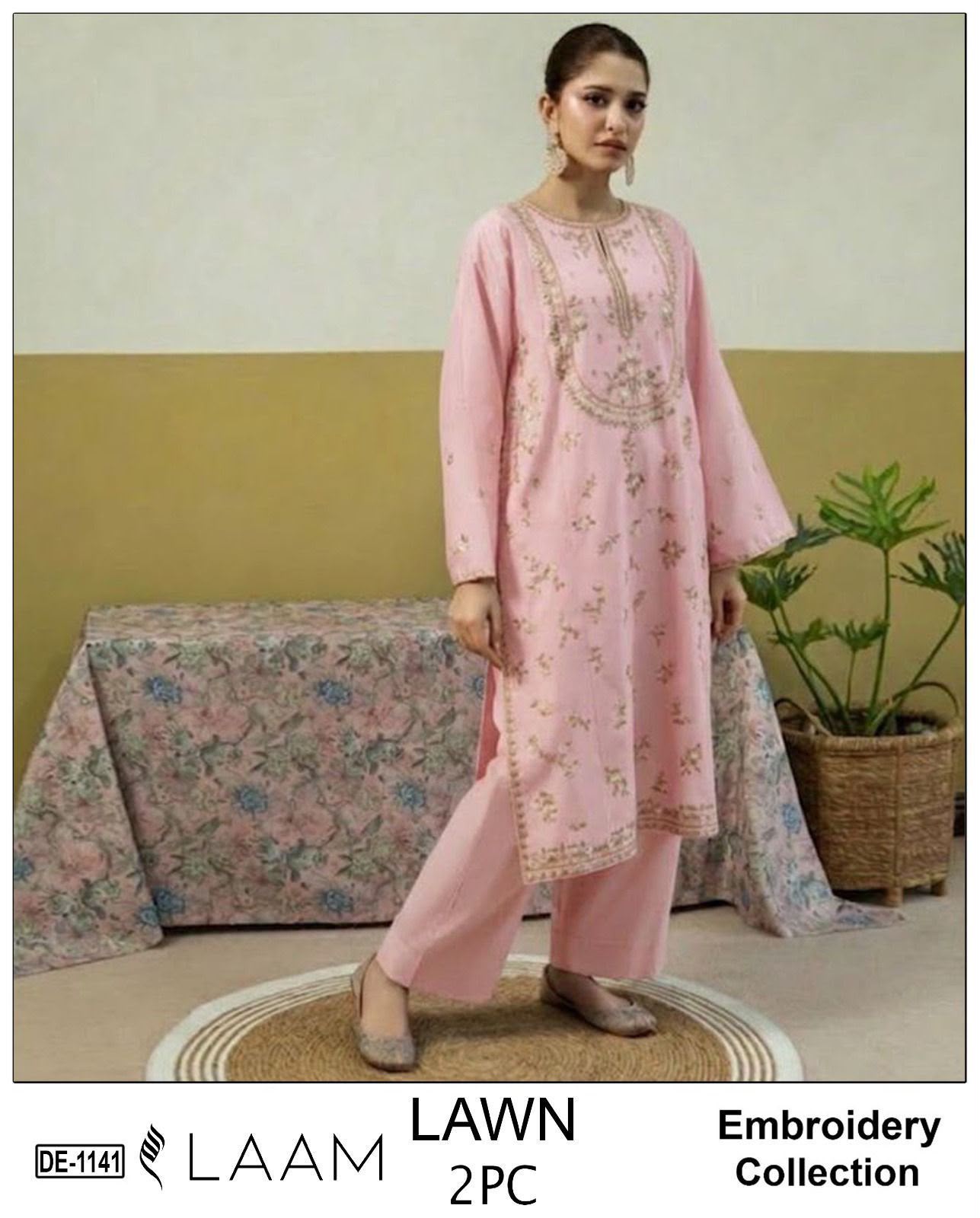 Batik AL1145 Premium Embroidered Pure Lawn Unstitched 2 Piece Suit