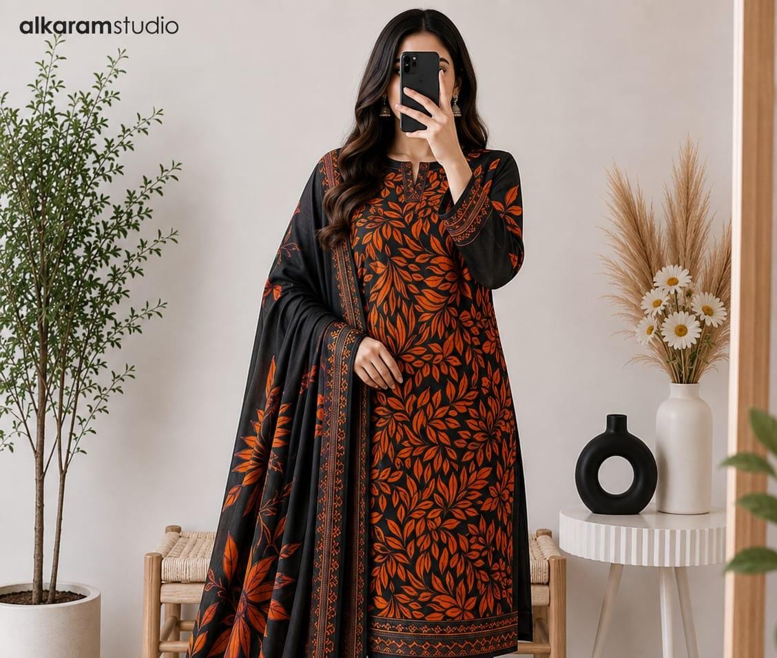 2026 Lawn Collection – Digital Printed 3PC Air-Jet Lawn Suit