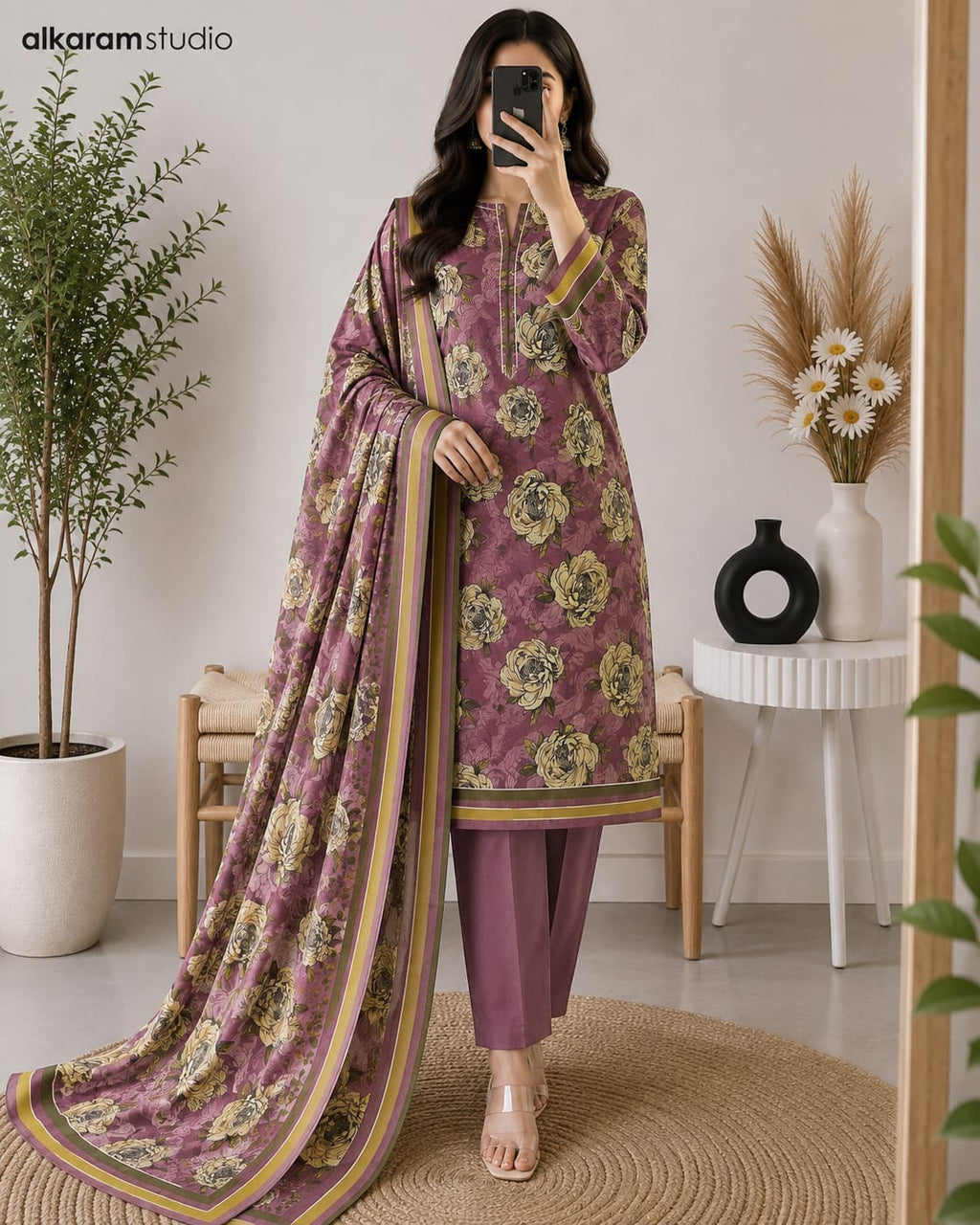2026 Lawn Collection – Digital Printed 3PC Air-Jet Lawn Suit