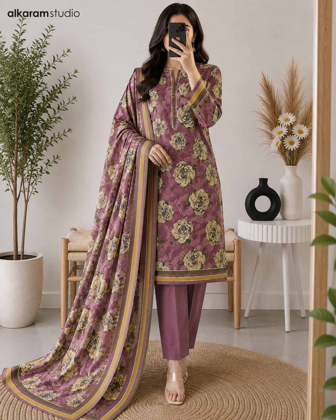 2026 Lawn Collection – Digital Printed 3PC Air-Jet Lawn Suit