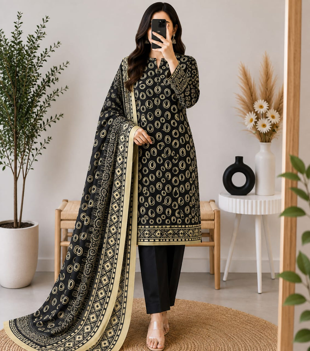 2026 Lawn Collection – Digital Printed 3PC Air-Jet Lawn Suit