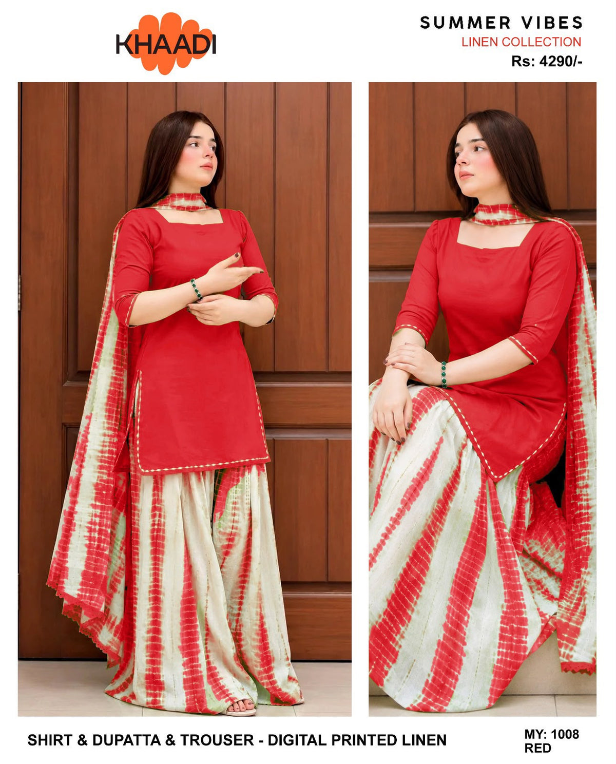 Linen Collection 2026 – Digital Printed Unstitched Suit