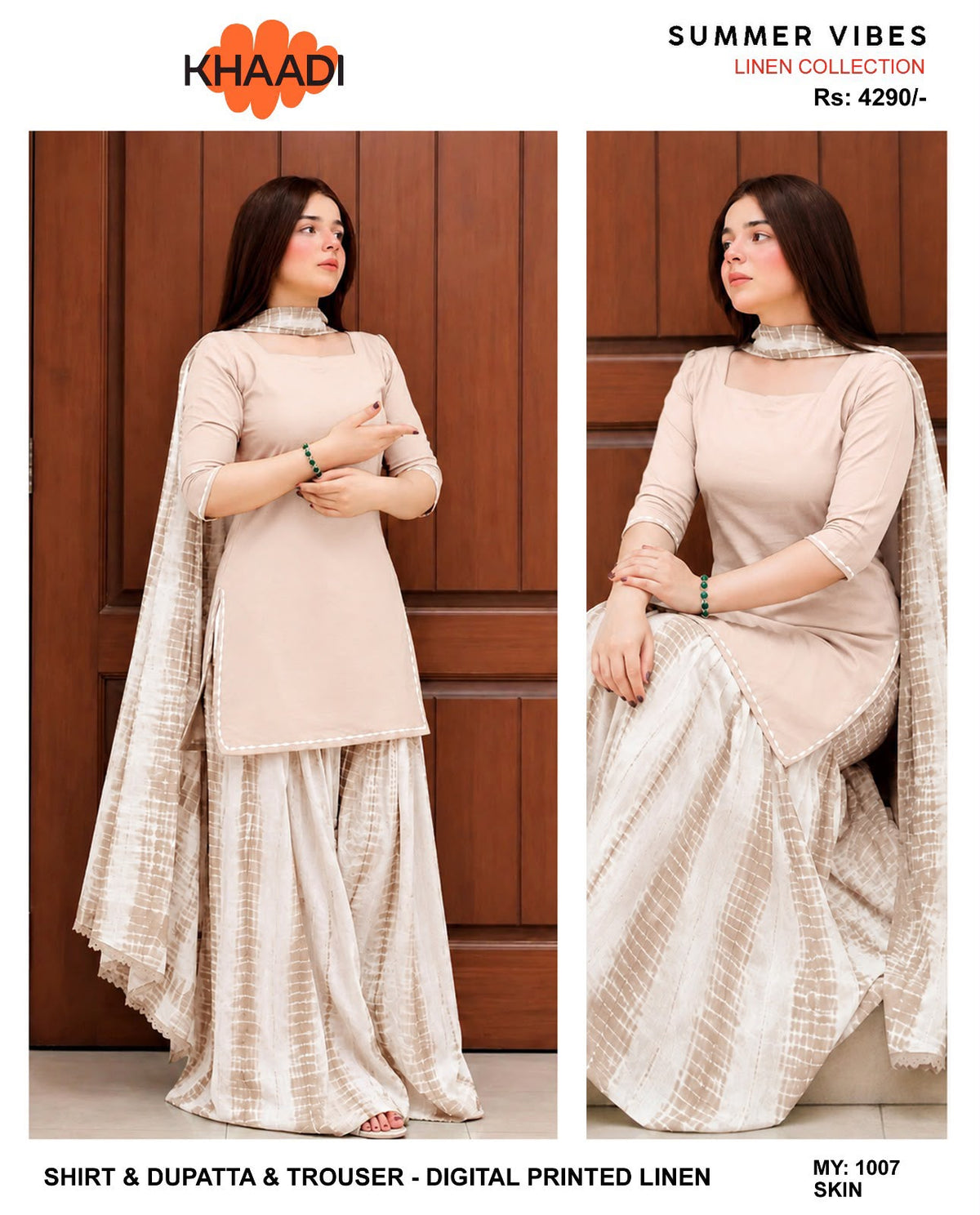 Linen Collection 2026 – Digital Printed Unstitched Suit