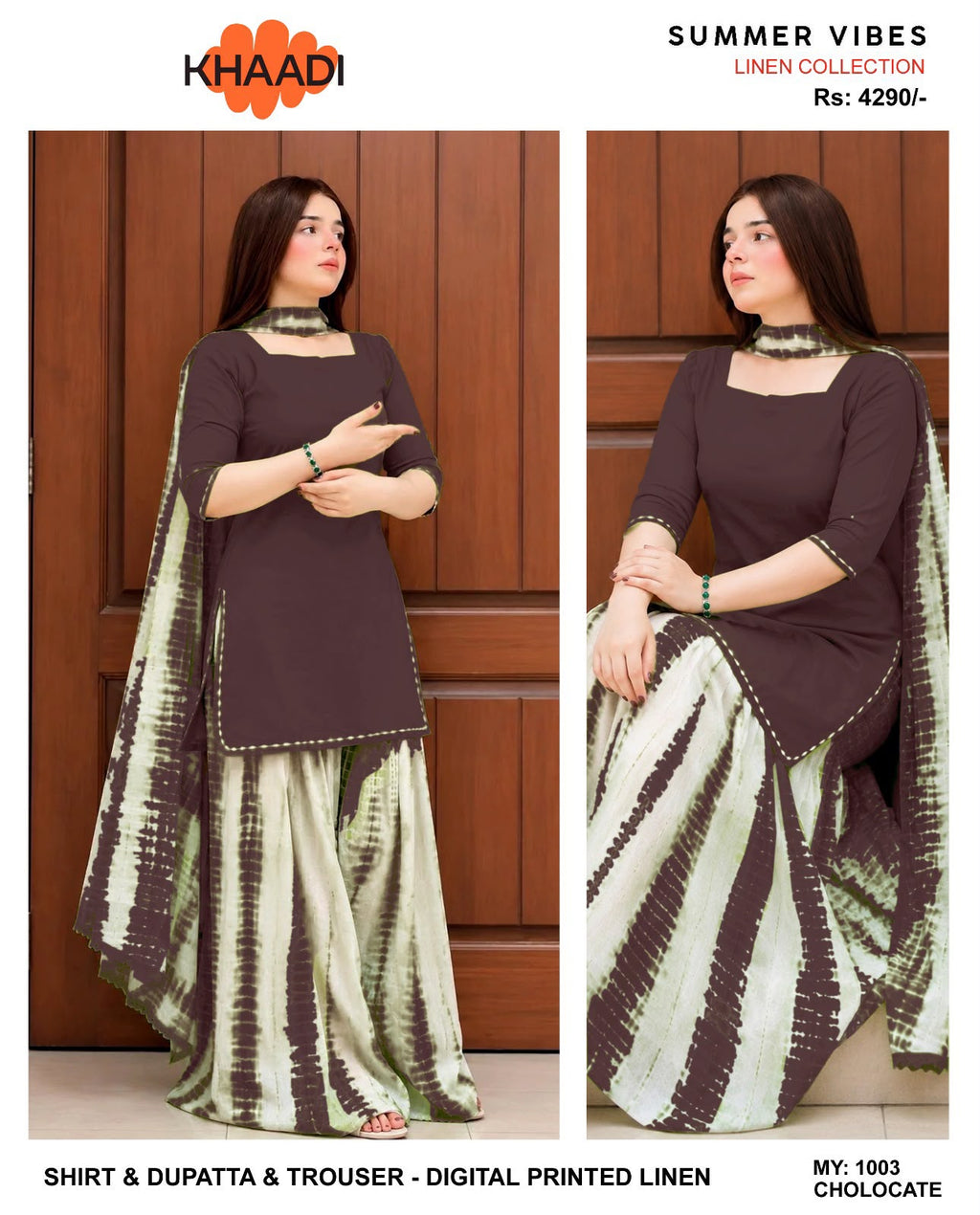 Linen Collection 2026 – Digital Printed Unstitched Suit