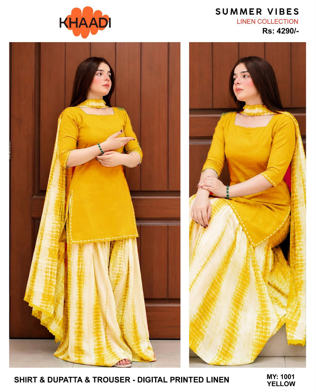 Linen Collection 2026 – Digital Printed Unstitched Suit