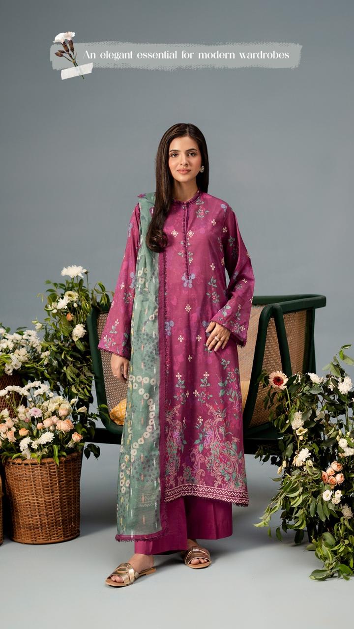 NOOR by Gull Jee – AMAYA | Faya | Midnight Pop 3 Piece Lawn Collection